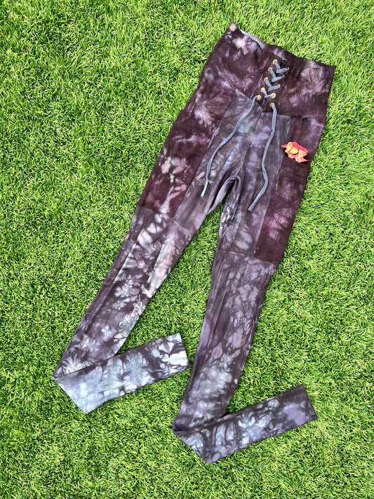 Small Bamboo Fleece Leggings in Midnight