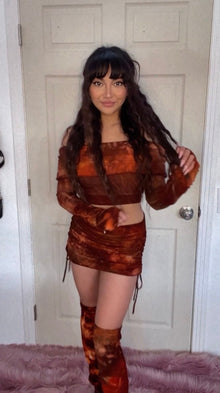 Large Cinch Mini Skirt in Abalone