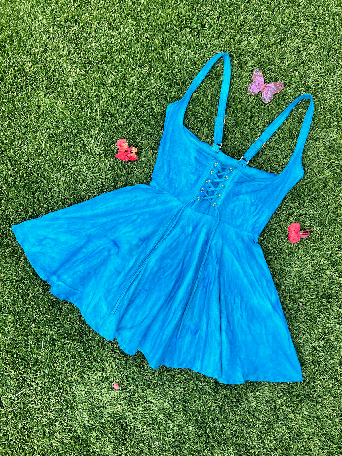 Large Underbust Corset Dress in Baby Blue