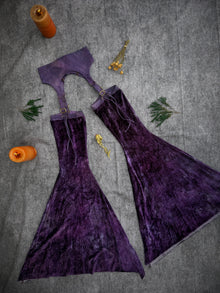 Small Lace Up Garter Chaps in Amethyst