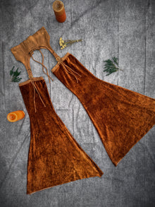 Large Lace Up Garter Chaps in Sienna