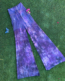 Medium Flora Lace Up Pocket Flow Pants in Purple Rain