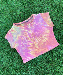 Medium Essential Cropped Top in Rainbow Sherbet