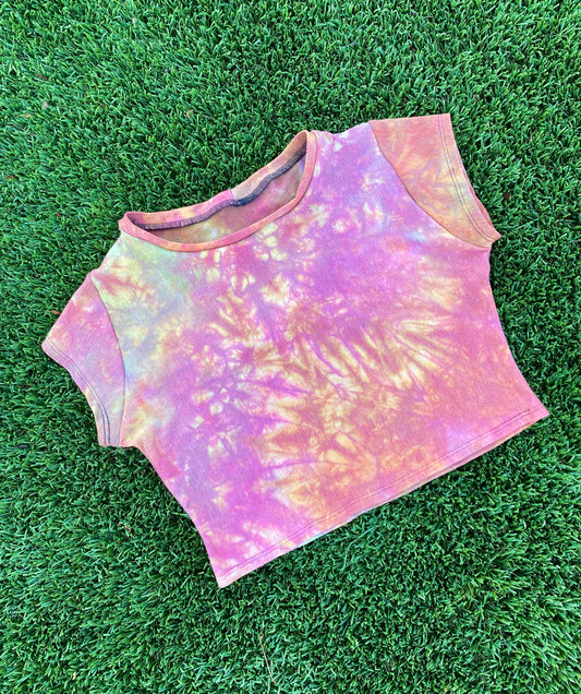 Medium Essential Cropped Top in Rainbow Sherbet